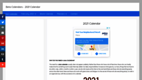 What Betacalendars.com website looked like in 2021 (3 years ago)