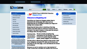 What Bloglisting.net website looked like in 2021 (3 years ago)