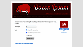 What Baconipsum.com website looked like in 2021 (3 years ago)