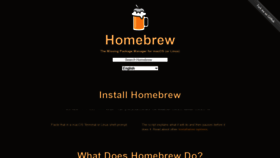 What Brew.sh website looked like in 2021 (3 years ago)