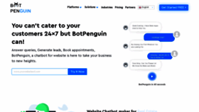 What Botpenguin.com website looked like in 2021 (3 years ago)