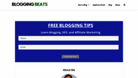 What Bloggingbeats.com website looked like in 2021 (3 years ago)