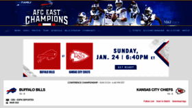 What Buffalobills.com website looked like in 2021 (3 years ago)