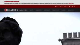 What Bradley.edu website looked like in 2021 (3 years ago)