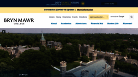 What Brynmawr.edu website looked like in 2021 (3 years ago)