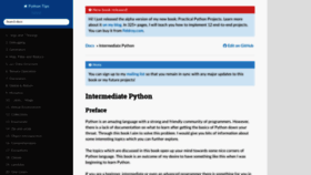 What Book.pythontips.com website looked like in 2021 (3 years ago)