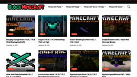What Blockminecraft.com website looked like in 2021 (3 years ago)