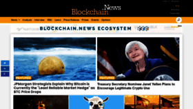 What Blockchain.news website looked like in 2021 (3 years ago)