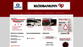 What Blodbankinn.is website looked like in 2021 (3 years ago)