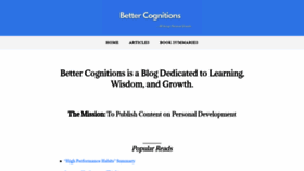 What Bettercognitions.com website looked like in 2021 (3 years ago)