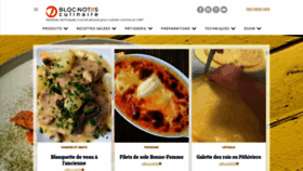 What Bloc-notes-culinaire.com website looked like in 2021 (3 years ago)
