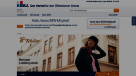 What Bsw.de website looked like in 2021 (3 years ago)