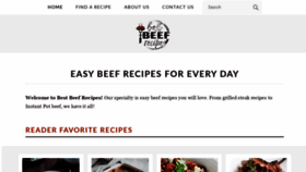 What Bestbeefrecipes.com website looked like in 2021 (3 years ago)