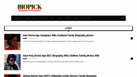 What Biopick.in website looked like in 2021 (3 years ago)