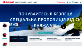 What Bukovel.com website looked like in 2021 (3 years ago)