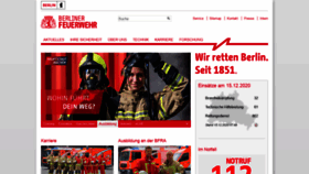 What Berliner-feuerwehr.de website looked like in 2021 (3 years ago)