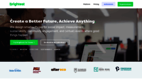 What Brightest.io website looked like in 2021 (5 years ago)