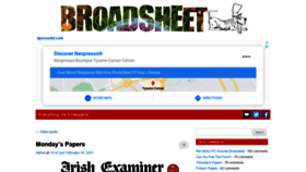 What Broadsheet.ie website looked like in 2021 (3 years ago)