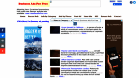 What Businessadsforfree.net website looked like in 2021 (4 years ago)