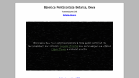 What Betania-deva.ro website looked like in 2021 (3 years ago)
