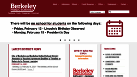 What Berkeleyschools.net website looked like in 2021 (3 years ago)