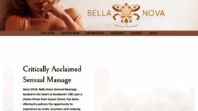 What Bellanovamassage.co.nz website looked like in 2021 (4 years ago)