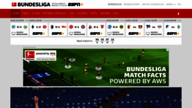 What Bundesliga.com website looked like in 2021 (3 years ago)