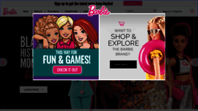 What Barbie.com website looked like in 2021 (3 years ago)