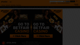 What Betfair.com website looked like in 2021 (4 years ago)