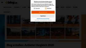 What Blog.de website looked like in 2021 (3 years ago)