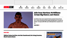 What Boxingscene.com website looked like in 2021 (3 years ago)