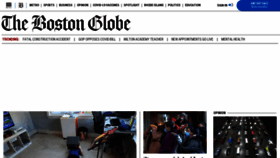 What Bostonglobe.com website looked like in 2021 (3 years ago)