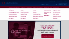 What Breastcancer.org website looked like in 2021 (3 years ago)