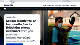 What Britishgas.co.uk website looked like in 2021 (3 years ago)