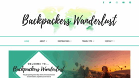 What Backpackerswanderlust.com website looked like in 2021 (3 years ago)