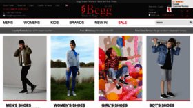 What Beggshoes.com website looked like in 2021 (3 years ago)