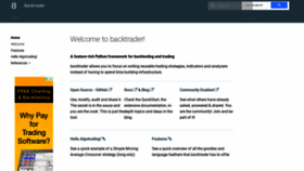 What Backtrader.com website looked like in 2021 (3 years ago)