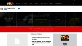 What Bigfooty.com website looked like in 2021 (3 years ago)