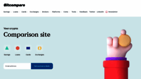 What Bitcompare.net website looked like in 2021 (5 years ago)