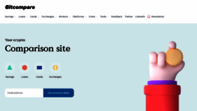 What Bitcompare.net website looked like in 2021 (3 years ago)