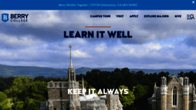 What Berry.edu website looked like in 2021 (3 years ago)
