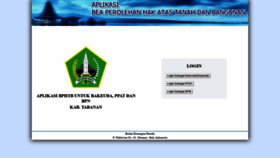What Bphtb-online.tabanankab.go.id website looked like in 2021 (3 years ago)