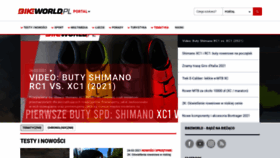 What Bikeworld.pl website looked like in 2021 (5 years ago)
