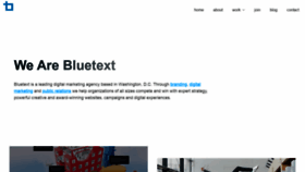 What Bluetext.com website looked like in 2021 (3 years ago)