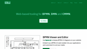 What Bpmn.io website looked like in 2021 (3 years ago)