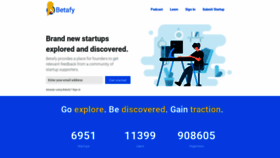 What Betafy.co website looked like in 2021 (3 years ago)