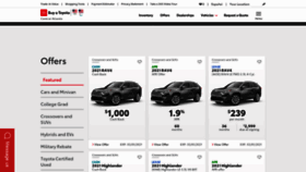 What Buyatoyota.com website looked like in 2021 (3 years ago)