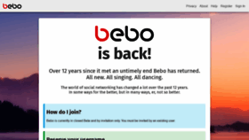 What Bebo.com website looked like in 2021 (3 years ago)