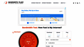 What Bandwidthplace.com website looked like in 2021 (3 years ago)