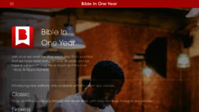What Bibleinoneyear.org website looked like in 2021 (3 years ago)